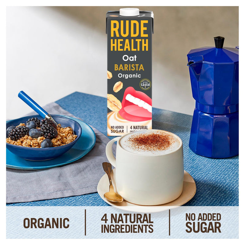 Rude Health Oat Barista Drink 1L, imported from the UK
