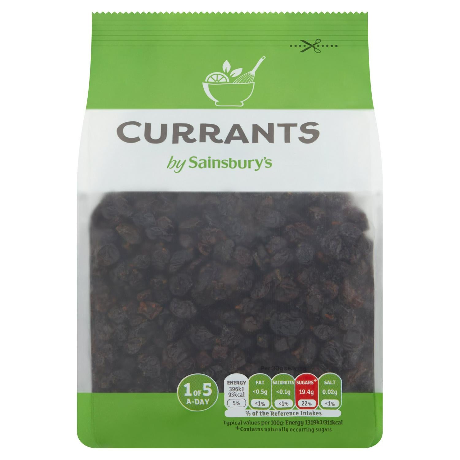 Sainsbury's currants dried fruit 500g (British brand)