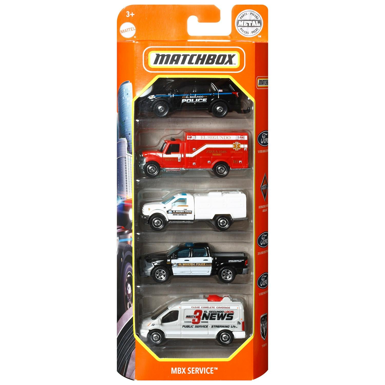 Matchbox Pack of 5 Car Vehicles, imported from the UK