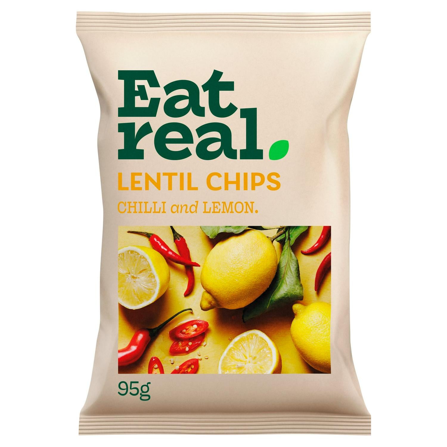 Eat Real Lentil Chips Chilli & Lemon 95g - British product