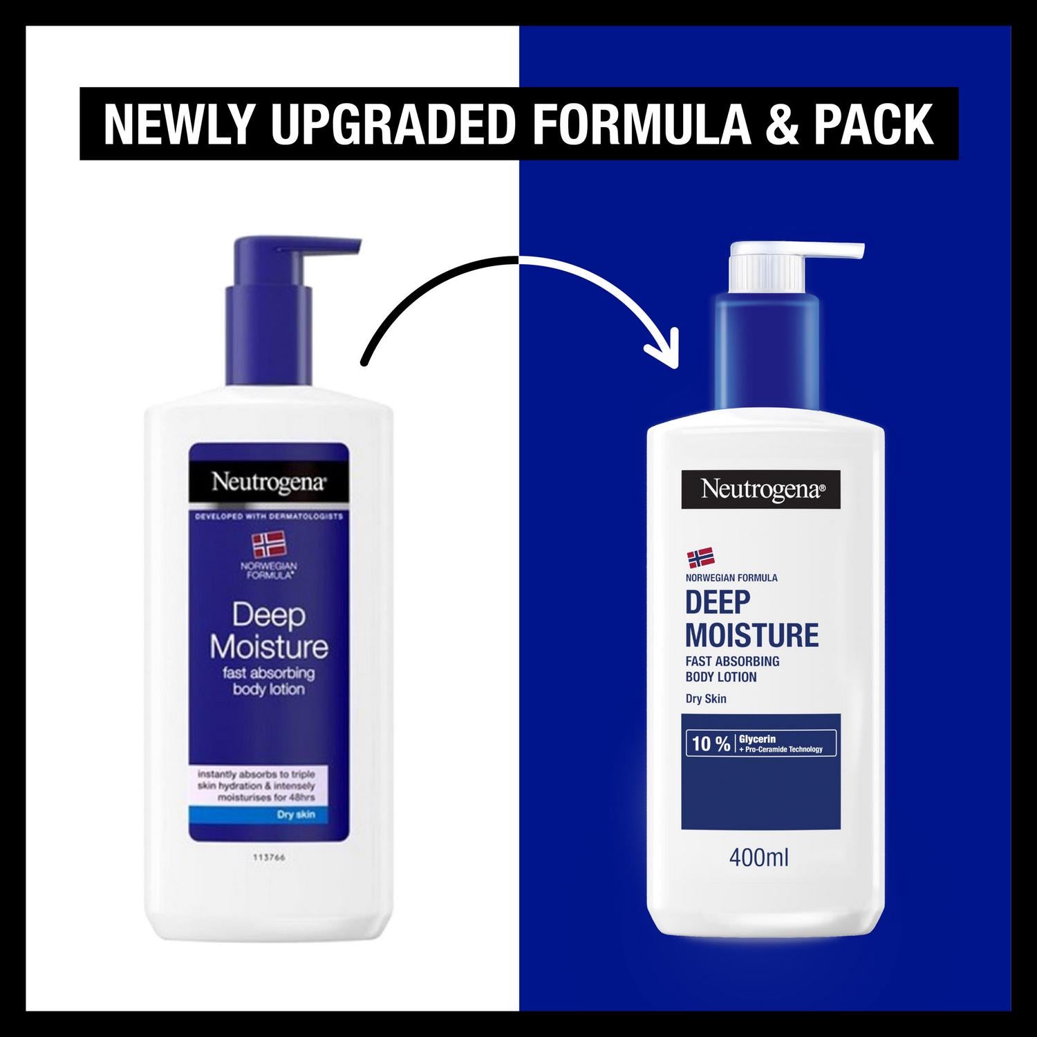 Neutrogena Fast Absorbing Body Lotion 400ml, imported from the UK