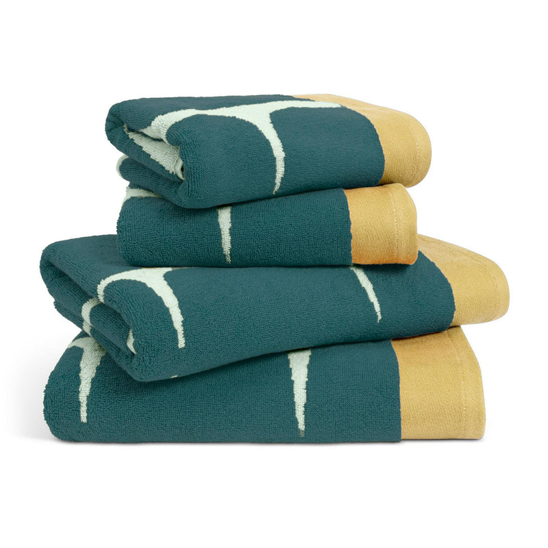 Habitat x Scion Lohko teal cotton towel - British product