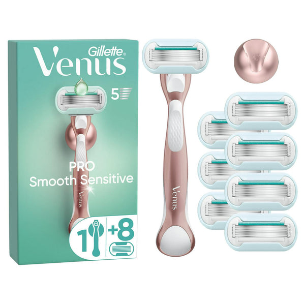 Venus Deluxe Smooth Sensitive Rose Gold Value Pack Razor Blades x8