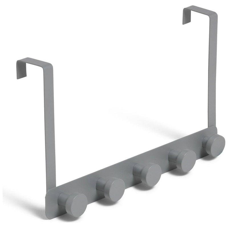 Habitat Over Door Set 5 Grey Chrome Hooks, UK version