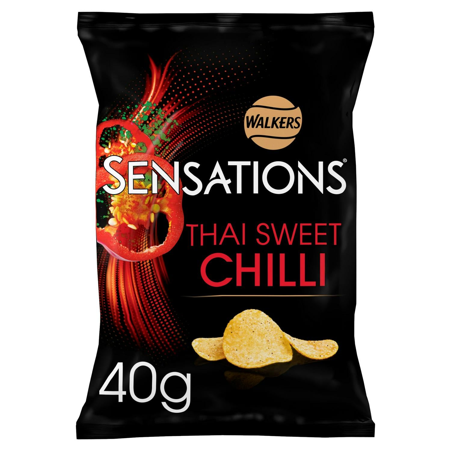 Walkers Sensations Thai Sweet Chilli crisps 40g (British brand)