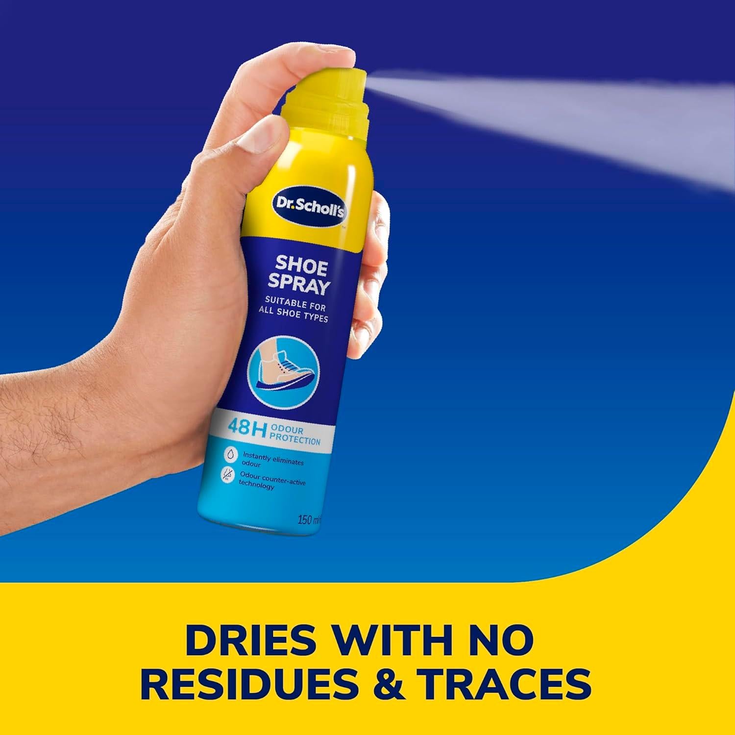 Dr. Scholl's shoe spray, UK version