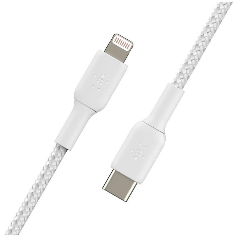 Belkin Braided USB-C to Lightning Cable White 1M - British product