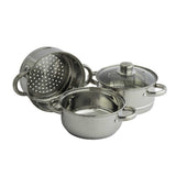 Sainsbury's Home 3 Tier Stainless Steel Steamer 18cm (British brand)