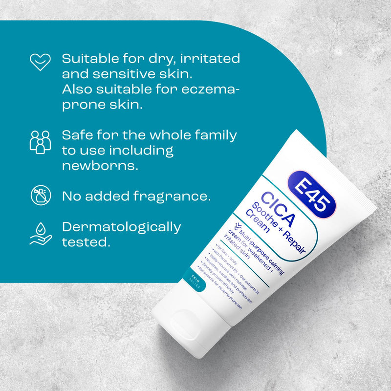 E45 Cica Soothe + Repair Cream 50ml - British product