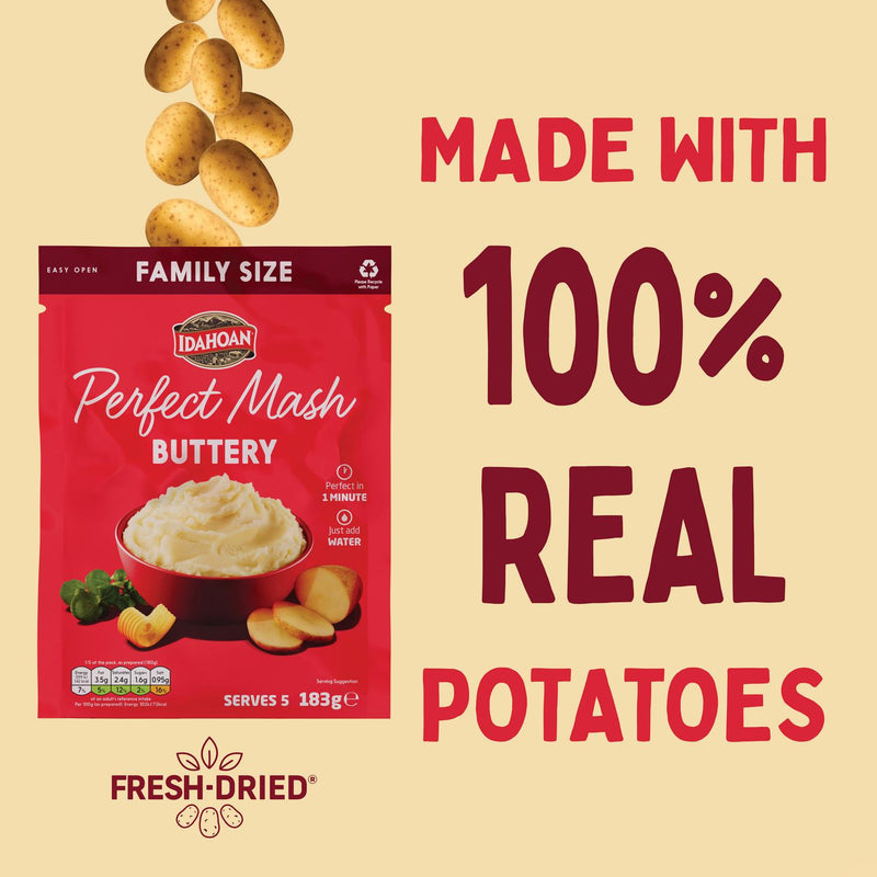 Idahoan Perfect Mash Buttery 183g, UK version