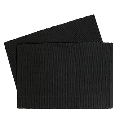 Sainsburys Habitat Ribbed Placemat Charcoal 2pk- Buy online at McGrocer