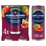 San Pellegrino Sparkling Fruit Beverage Pomegranate Orange 4 pack 330ml (British brand)