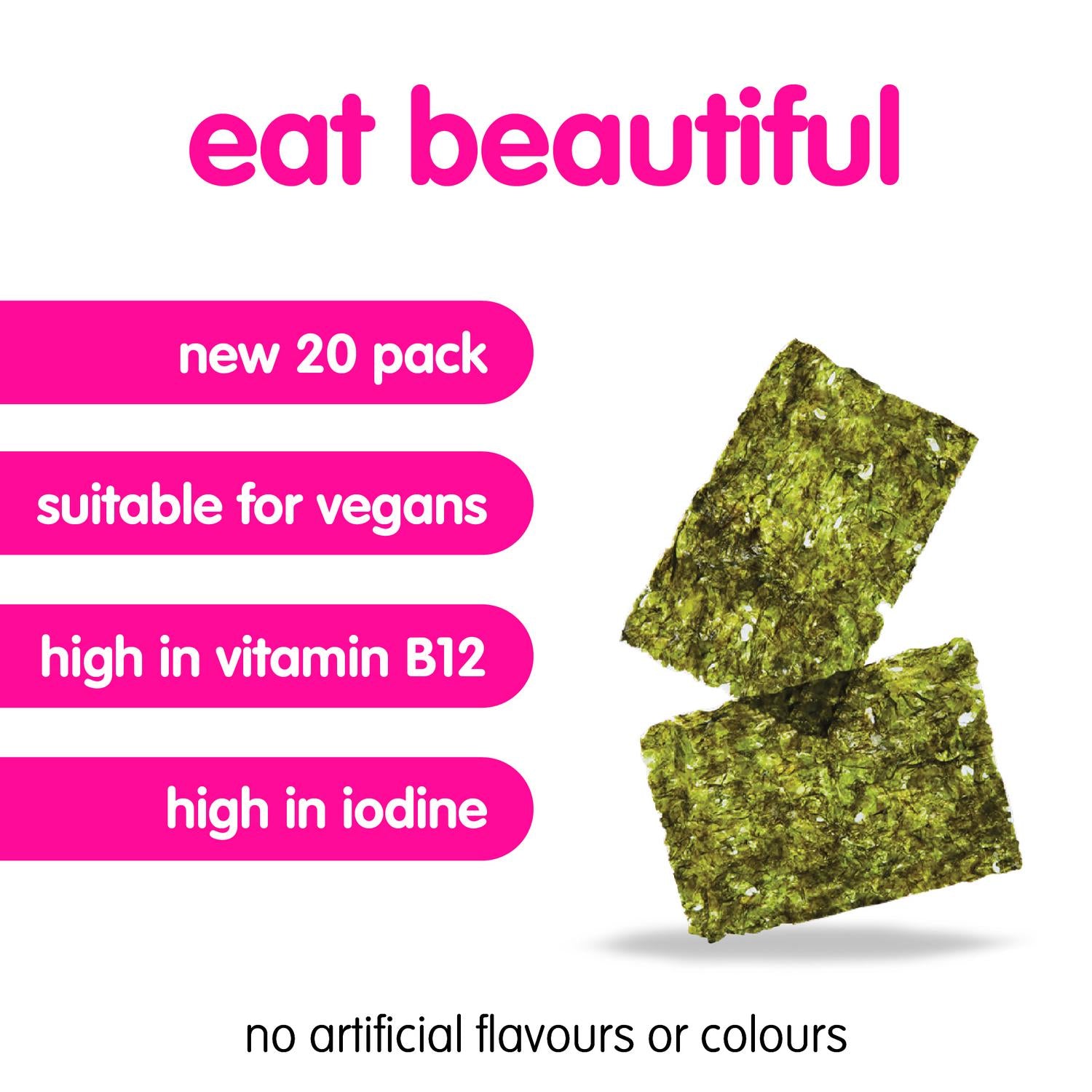 Itsu Crispy Seaweed Thins Sea Salt 5g, UK version
