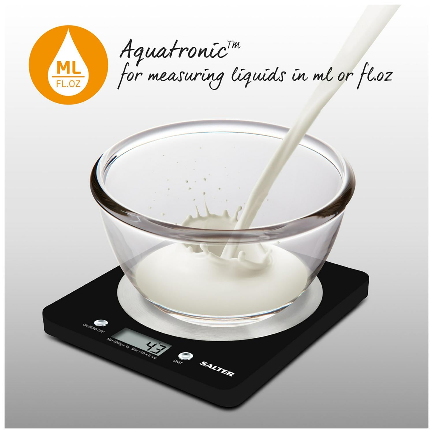 Salter Electronic Scale with Steel Platform - Black