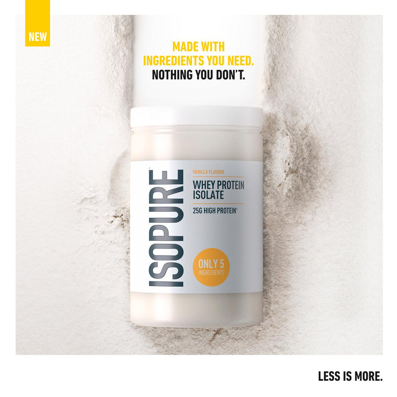 Isopure vanilla whey protein isolate powder 450g tub, UK version