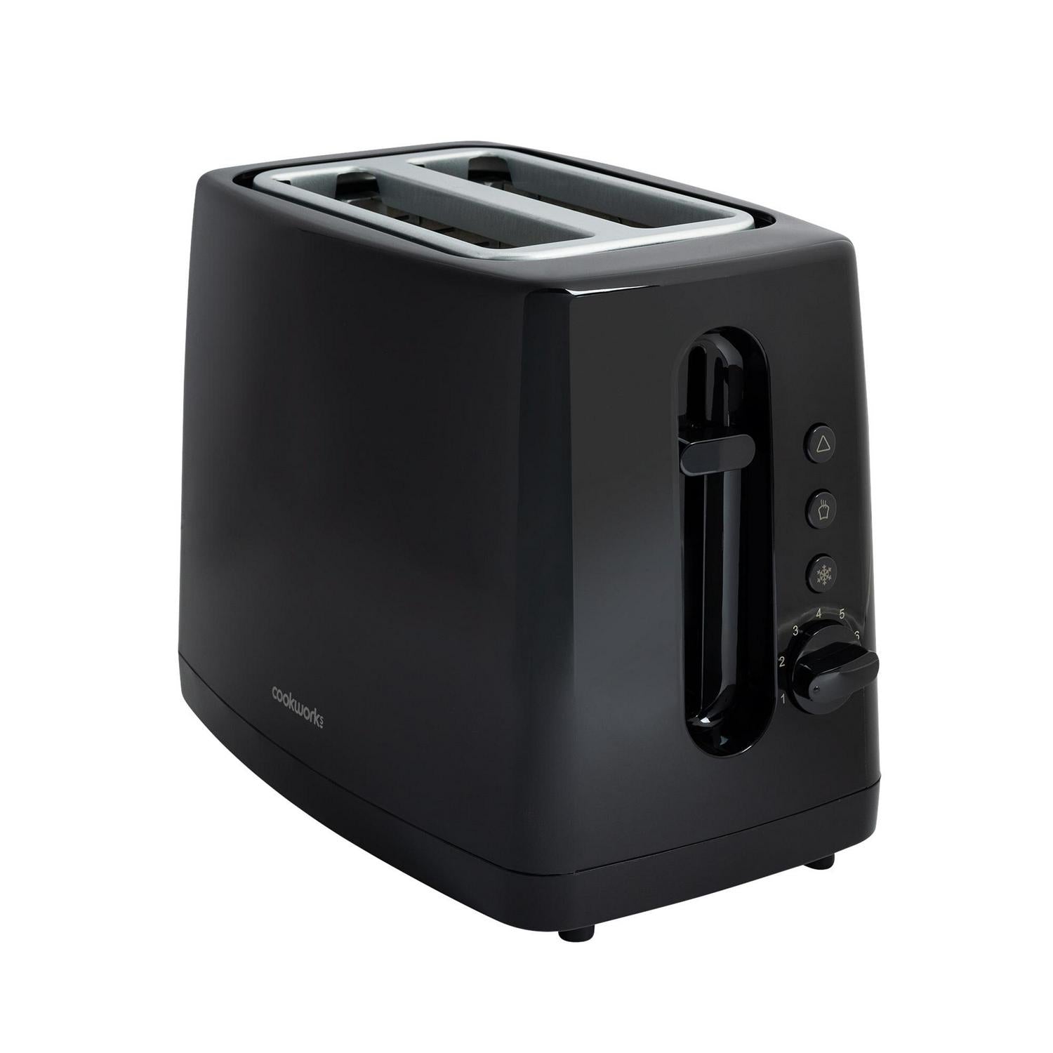 Cookworks New Basic 2 slice toaster black - British product