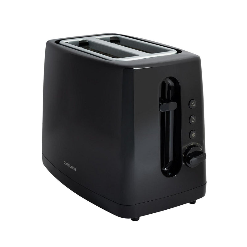 Cookworks New Basic 2 slice toaster black - British product