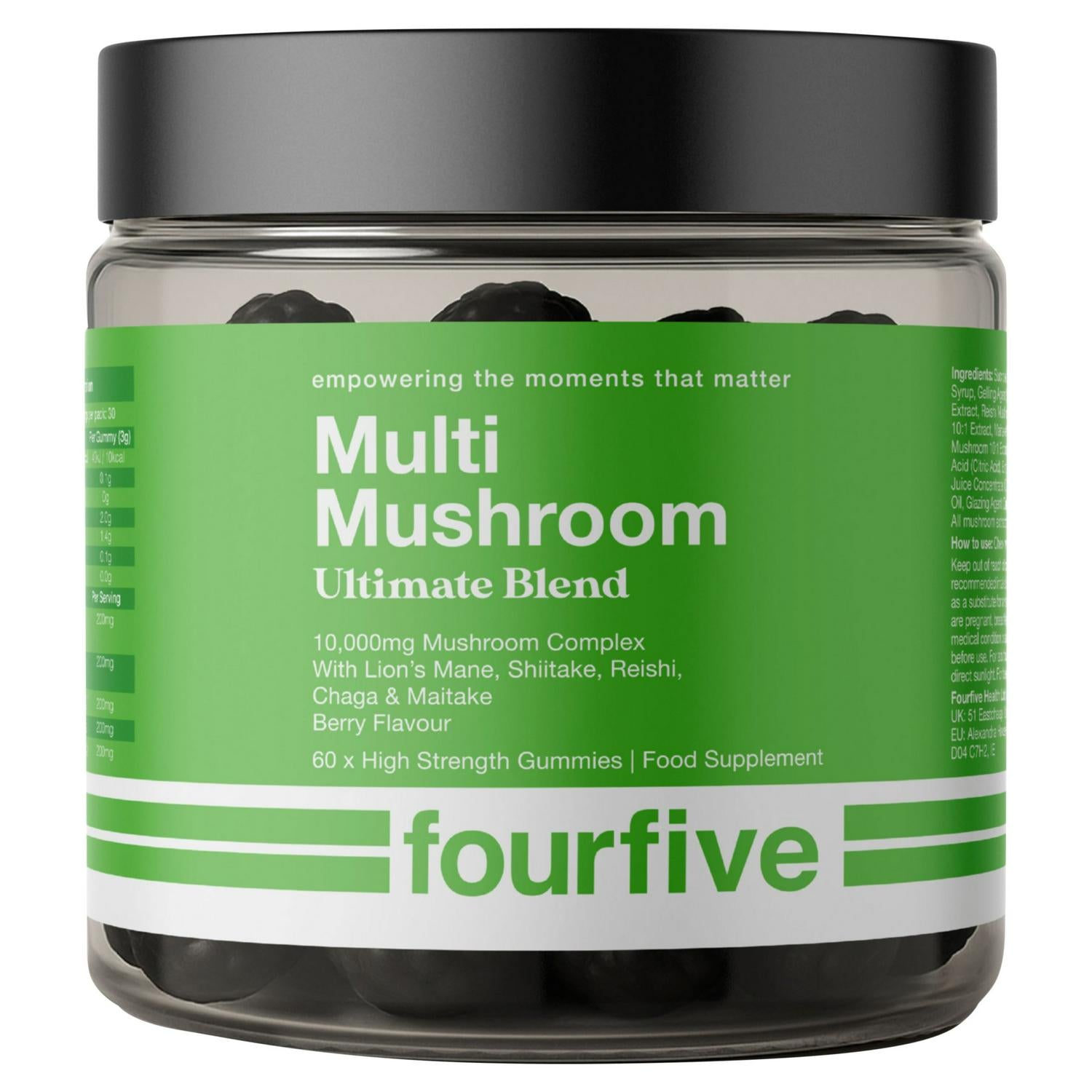 Fourfive mushroom gummies berry flavour 60 count - British product