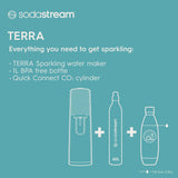 SodaStream Terra Sparkling Water Maker Black 1L Bottle (British brand)