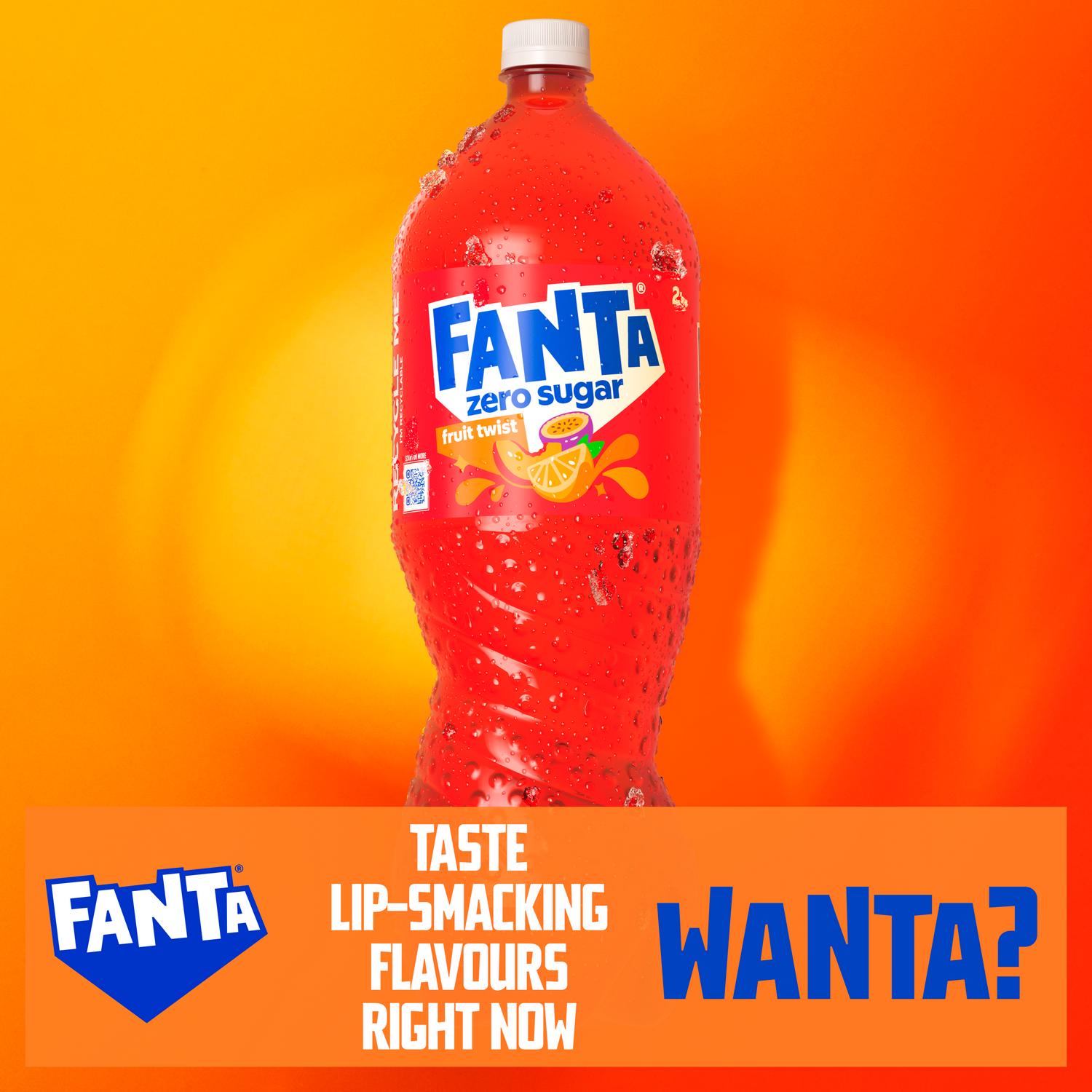 Fanta Fruit Twist Zero soft drink 2L - British product