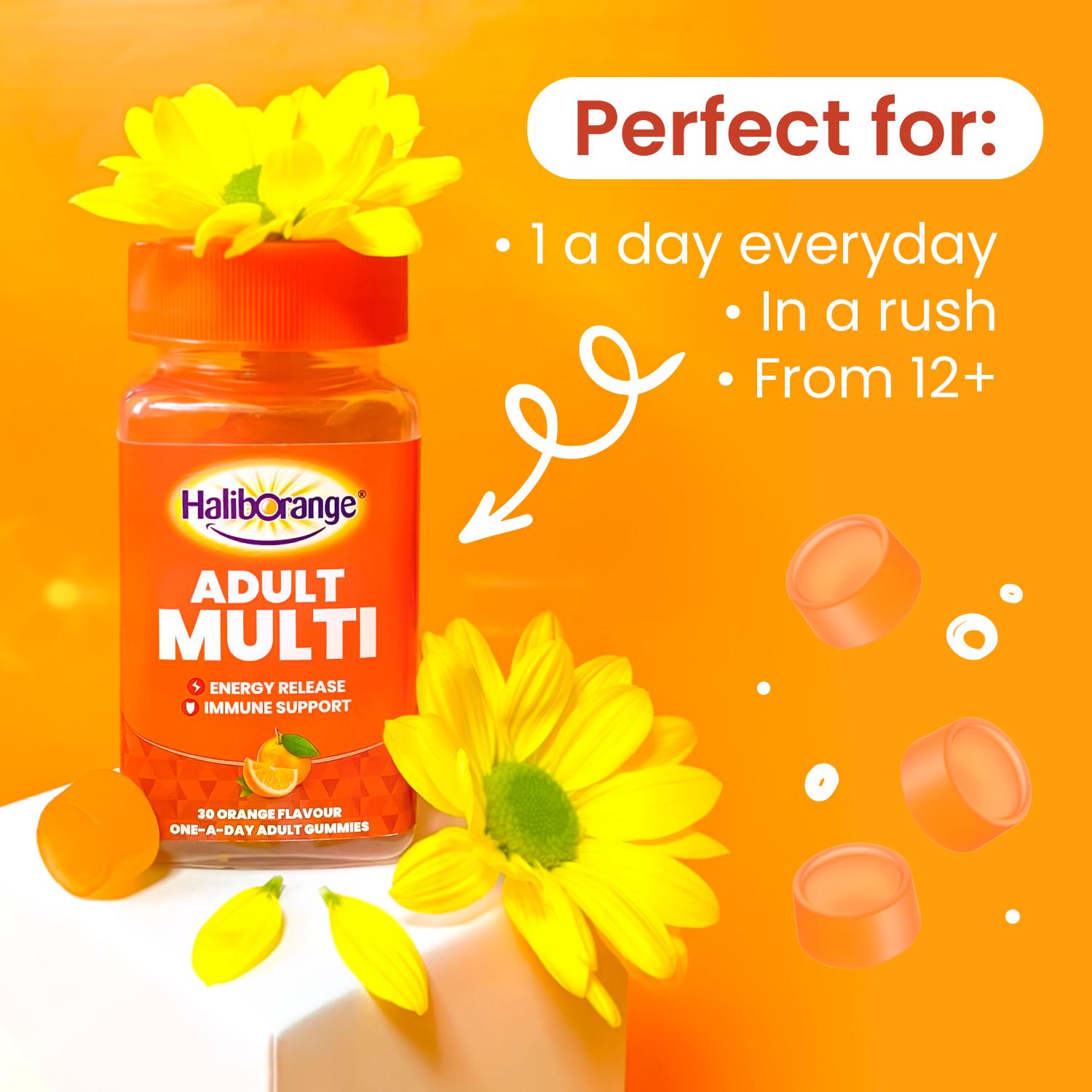 Haliborange Adult Multi Gummies Orange Flavour 30, UK version