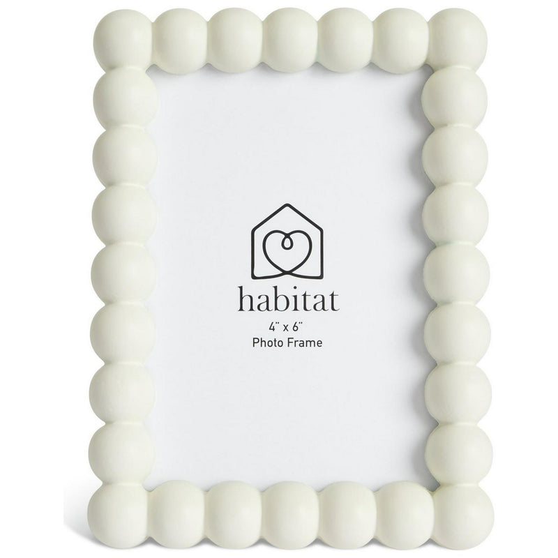 Habitat white bobble picture frame 4x6 photo holder, UK version