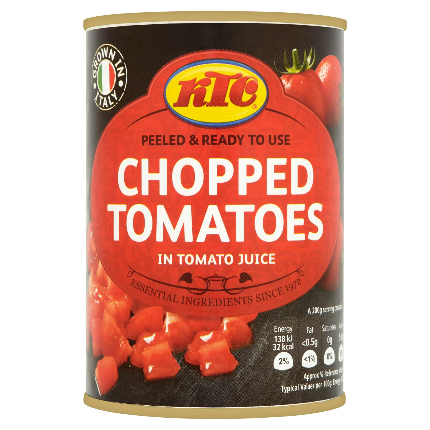 KTC Chopped Tomatoes 400g can, UK version