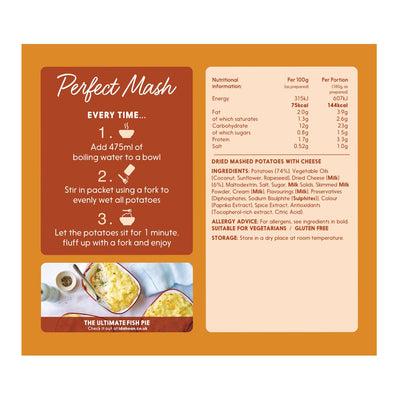 Idahoan Perfect Mash Cheddar Cheese Geschmack Instant Kartoffelpüree Mix 109g