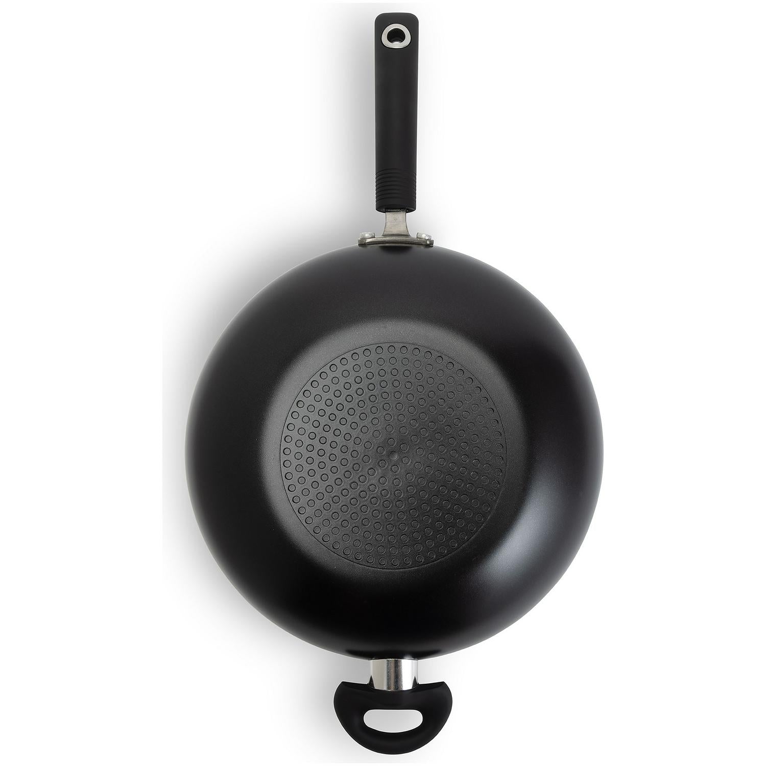 Habitat Aluminium stirfry pan Black 30cm with lid, UK version