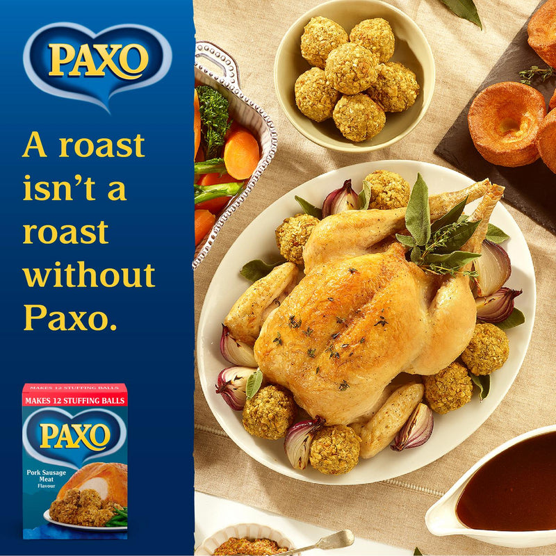 Paxo Stuffing Mix Pork Sausage Meat Flavour 170g, imported from the UK