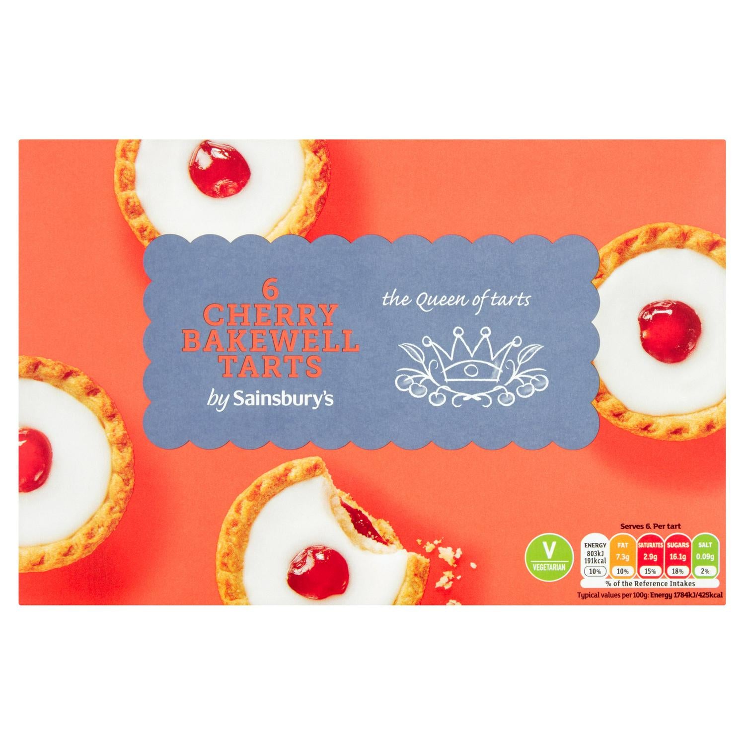Sainsbury's Cherry Bakewells Cake Tarts 240g (British brand)
