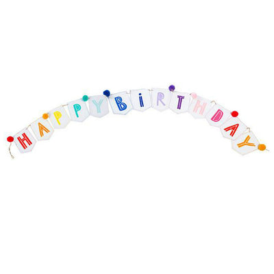 Sainsburys Sainsbury's Home Happy Birthday Rainbow Fabric Bun Bunting 3m- Buy online at McGrocer