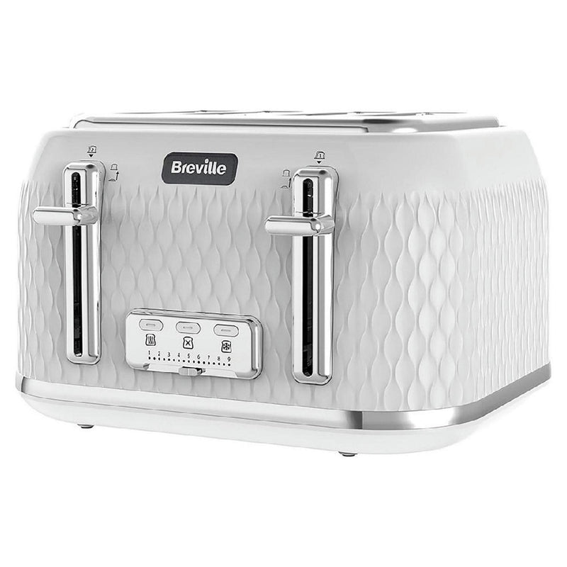 Breville VTT911 Curve 4 Slice Toaster - White and Chrome