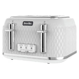 Breville VTT911 Curve 4 Slice Toaster - White and Chrome