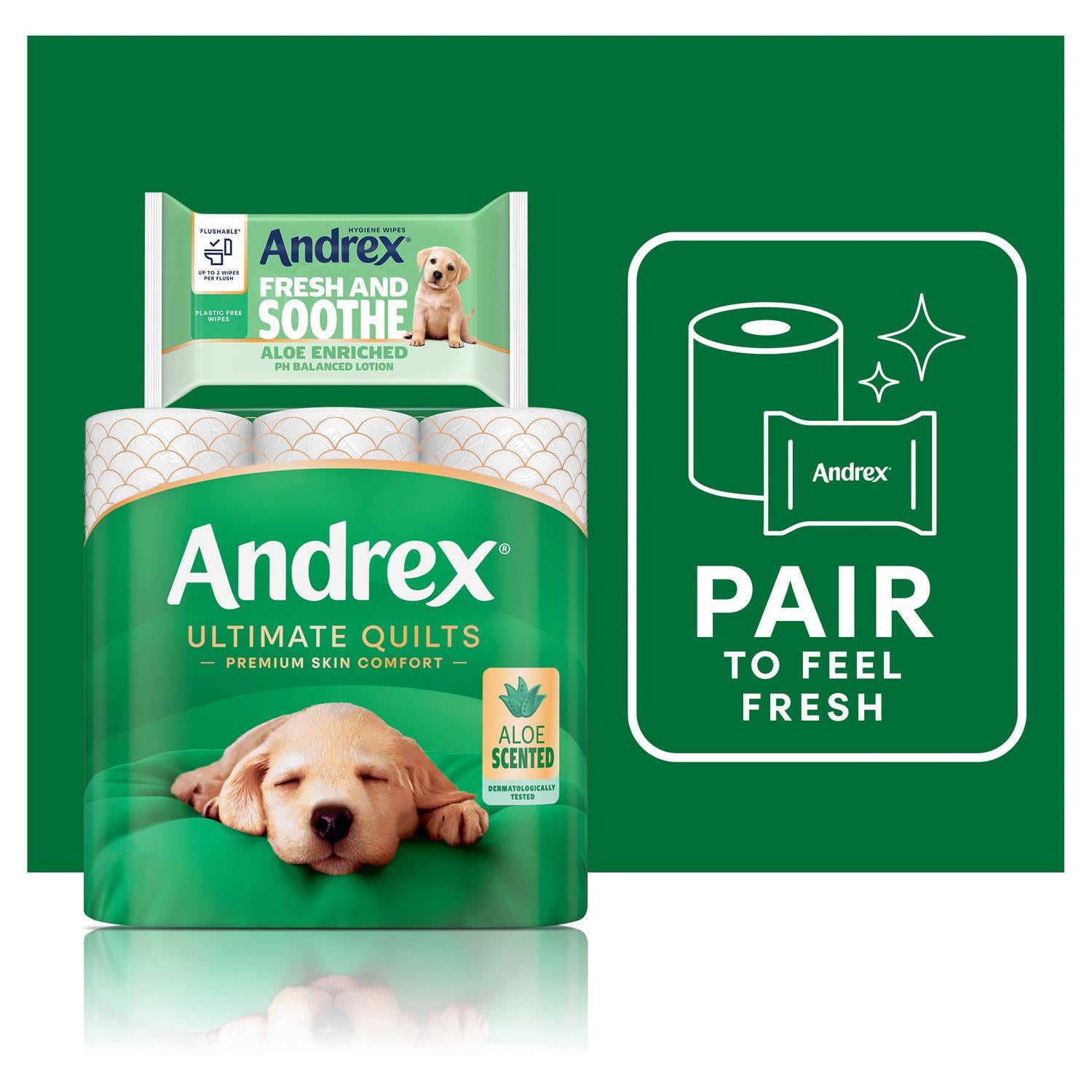 Andrex Ultimate Quilts Aloe Toilet Rolls x9 - British product