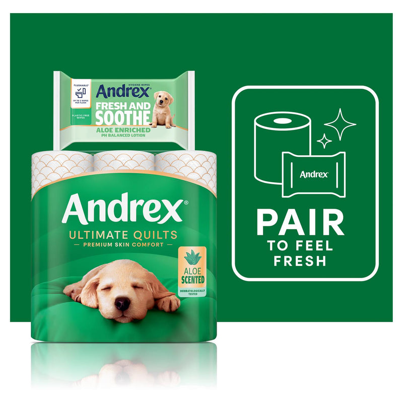 Andrex Ultimate Quilts Aloe Toilet Rolls x9 - British product