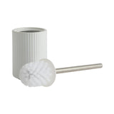 Sainsbury's White ribbed toilet brush set (British brand)