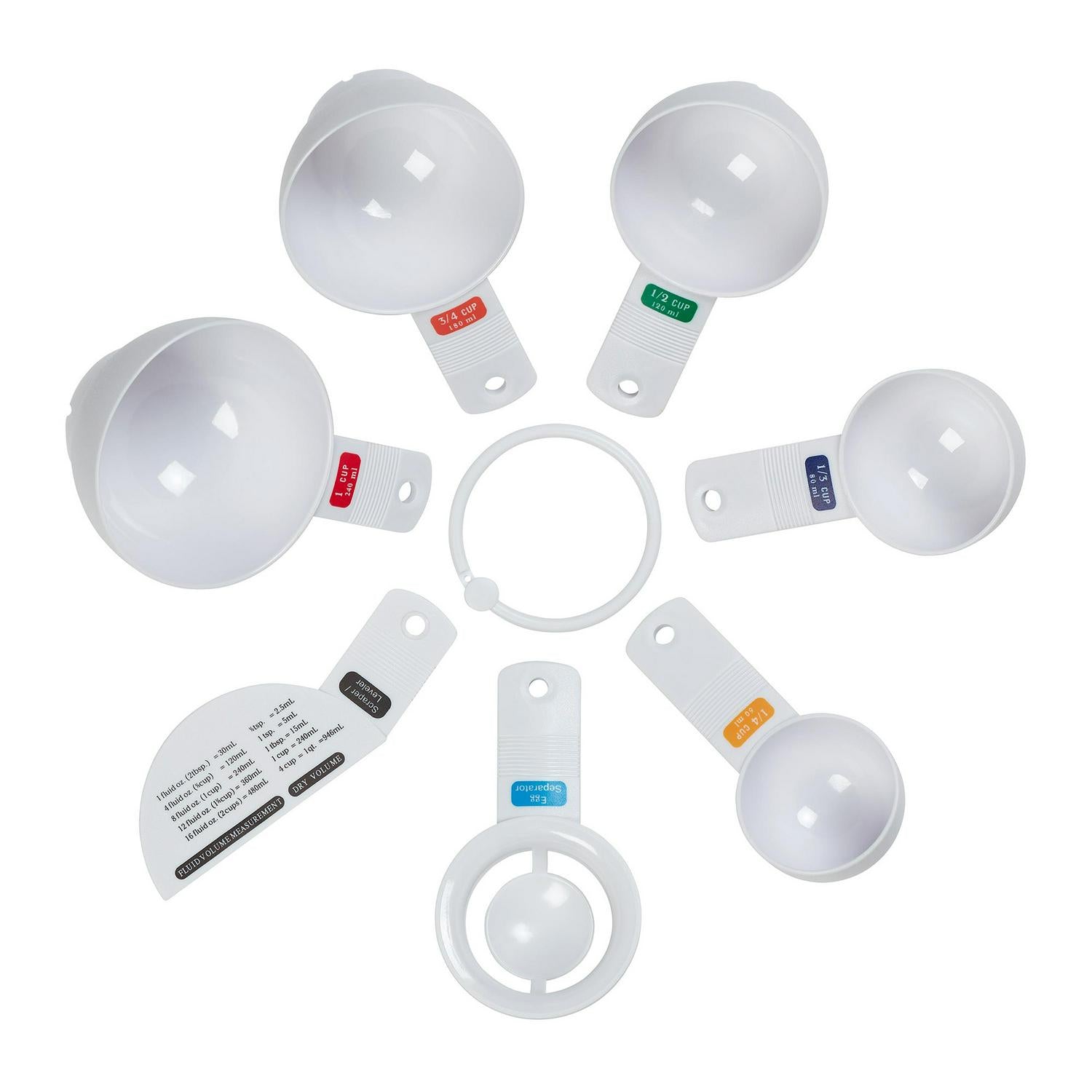 Tala 7 Piece Plastic measuring cups set , imported from the UK