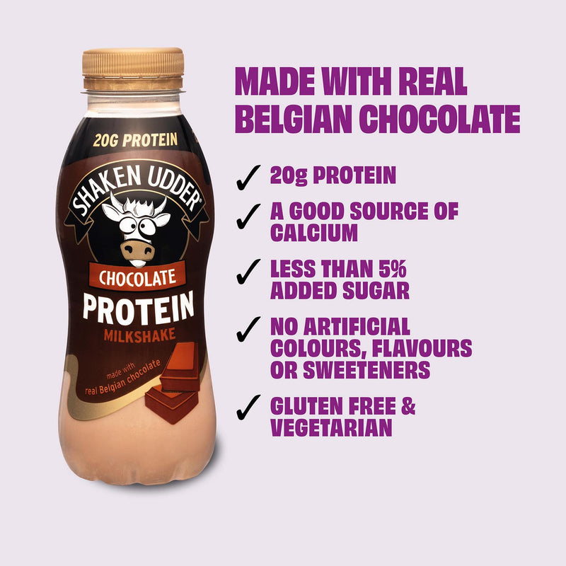 Shaken Udder chocolate protein milkshake 330ml (British brand)