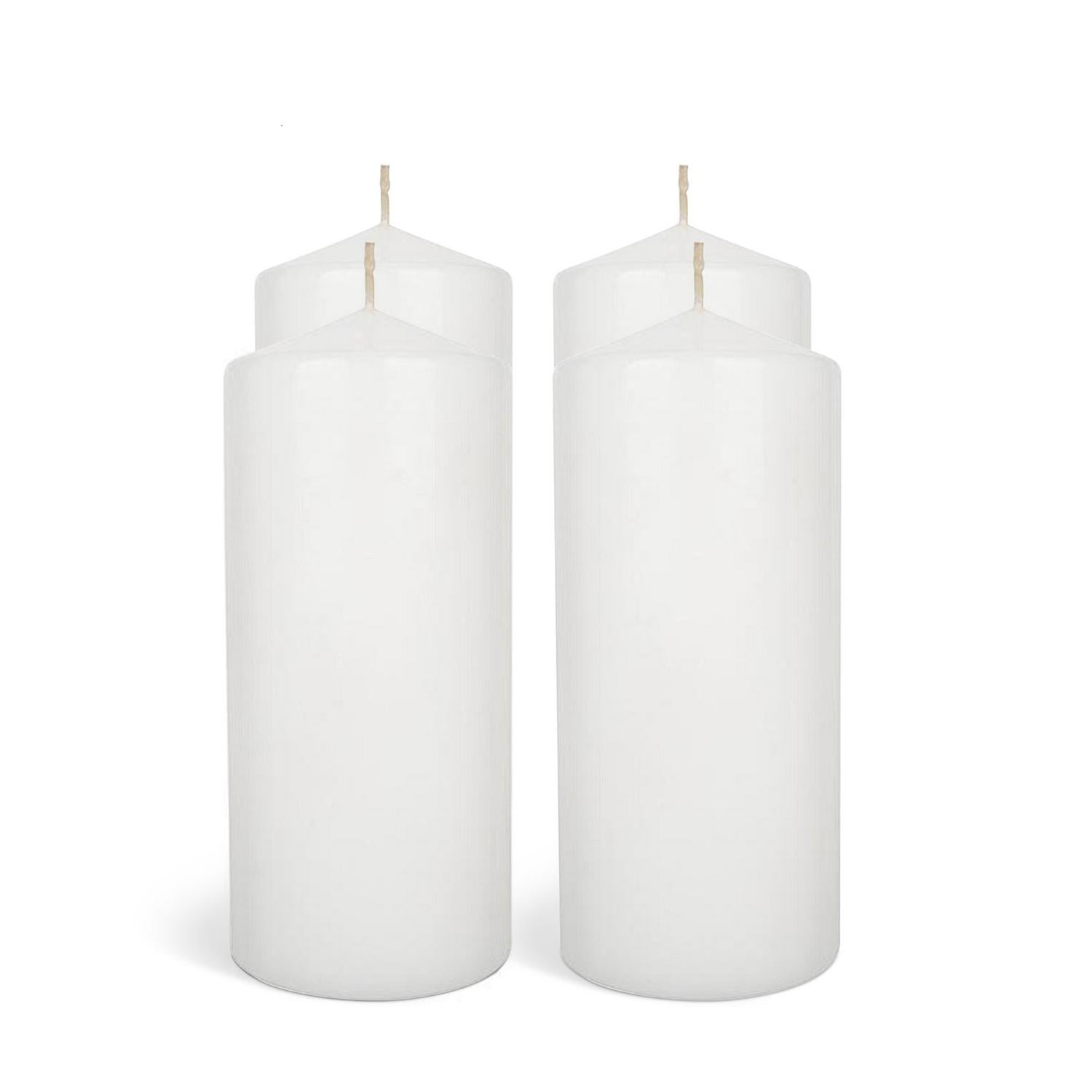 Habitat Large White Pillar Candle Pack of 4, UK version