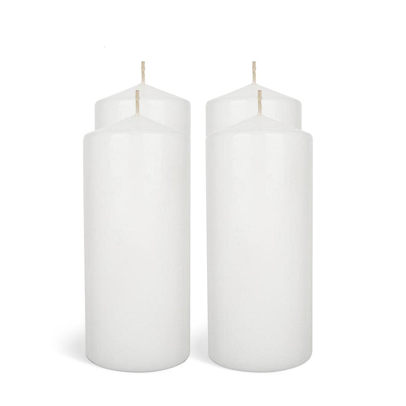 Habitat Large White Pillar Candle Pack of 4, UK version