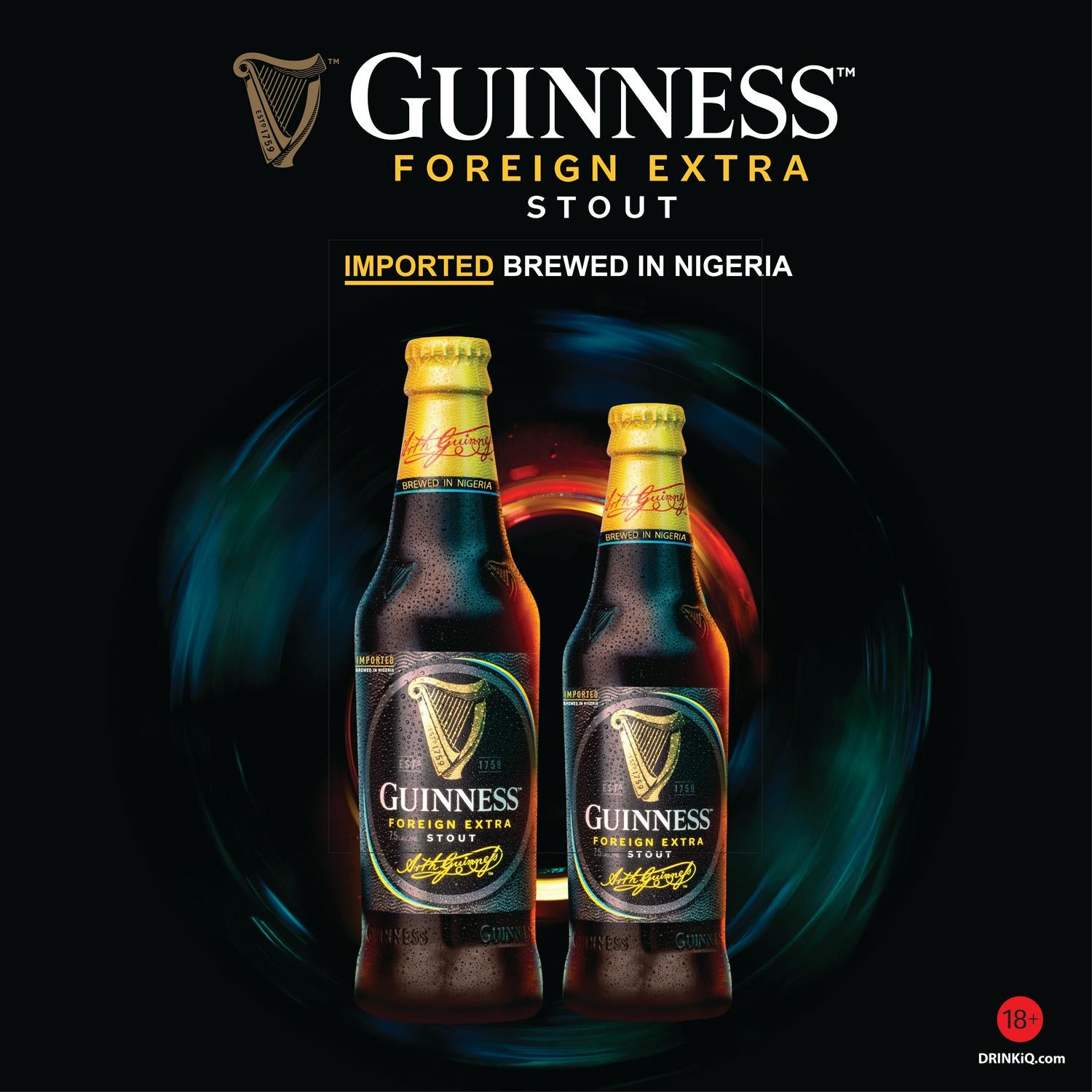 Guinness Foreign Extra Stout 4 pack 325ml bottles, UK version