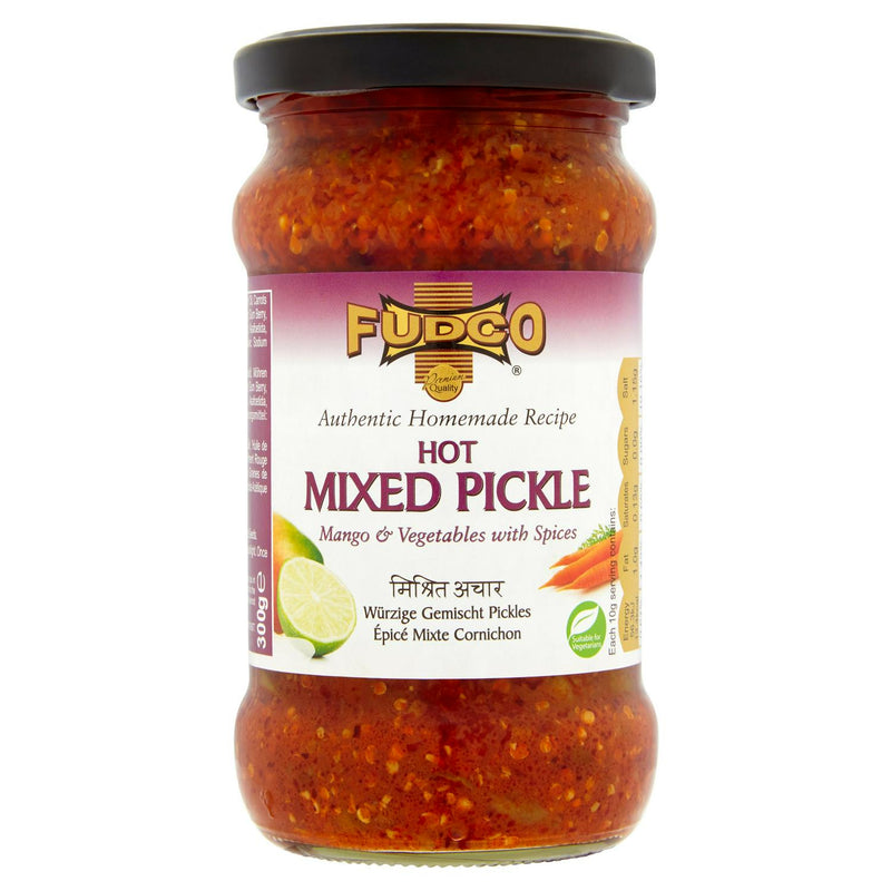 Fudco Hot Mixed Pickle Mango Vegetables 300g, UK version