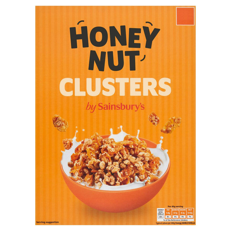 Sainsbury's Honey Nut cereal clusters 500g (British brand)