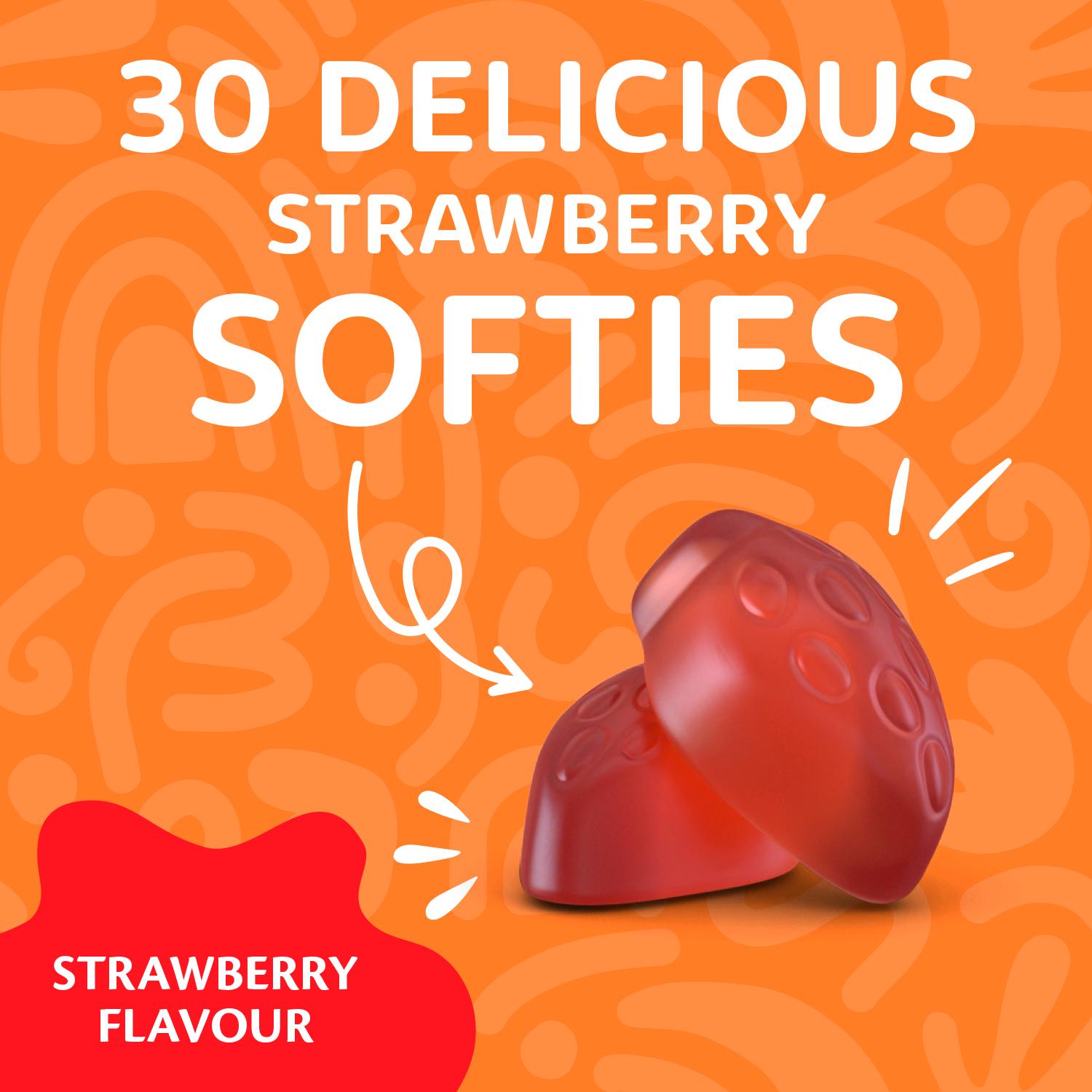 Haliborange Iron and Vitamin C strawberry kids softies 30 pack, UK version