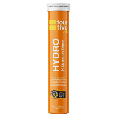Sainsburys Fourfive Plus+ Appelsin Mango Smak Hydro Elektrolyttabletter x20- Kjøp på nett hos McGrocer