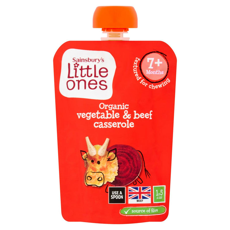 Sainsbury's Little Ones organic vegetable beef casserole 130g (British brand)