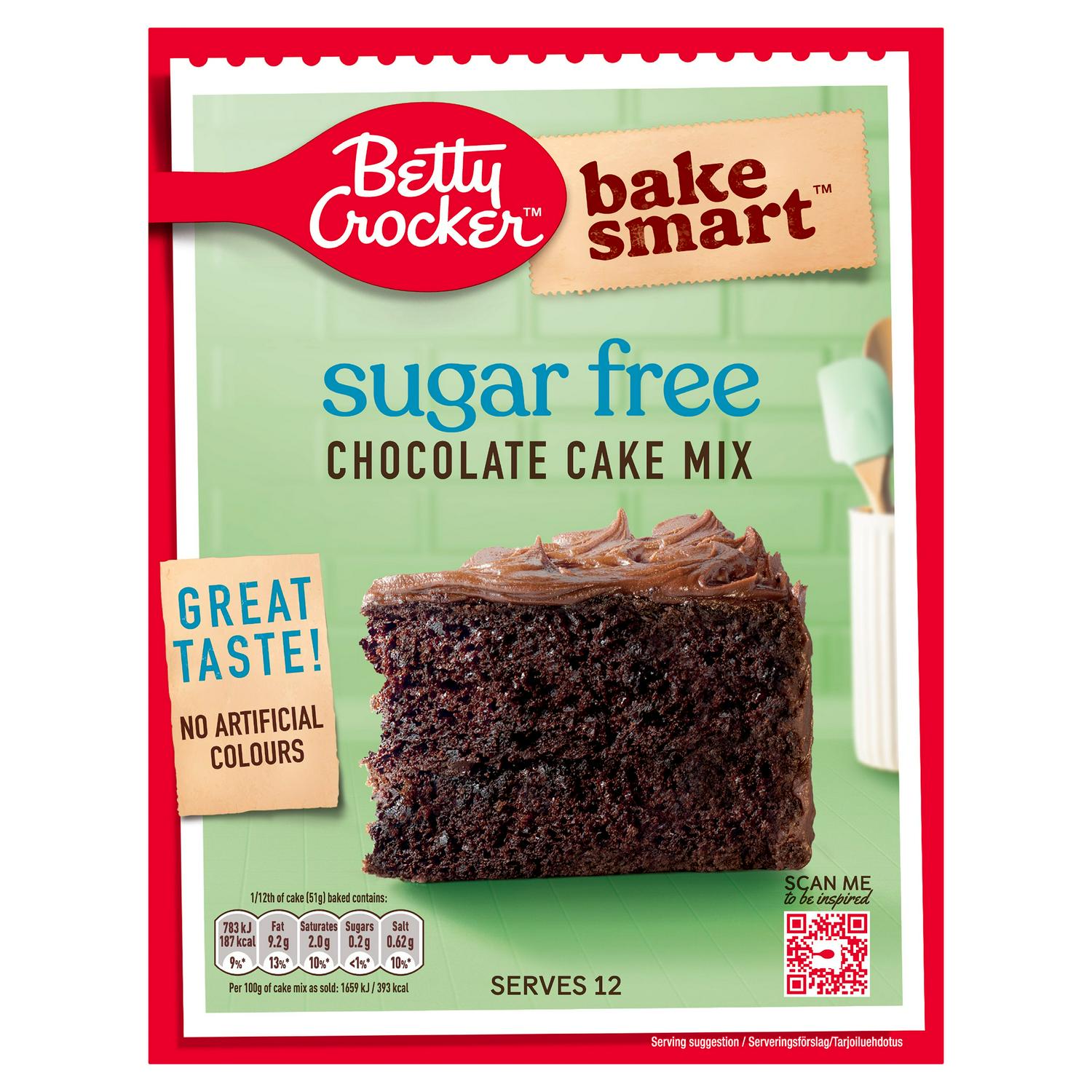 Betty Crocker Chocolate Cake Mix Sugar Free 350g - British product