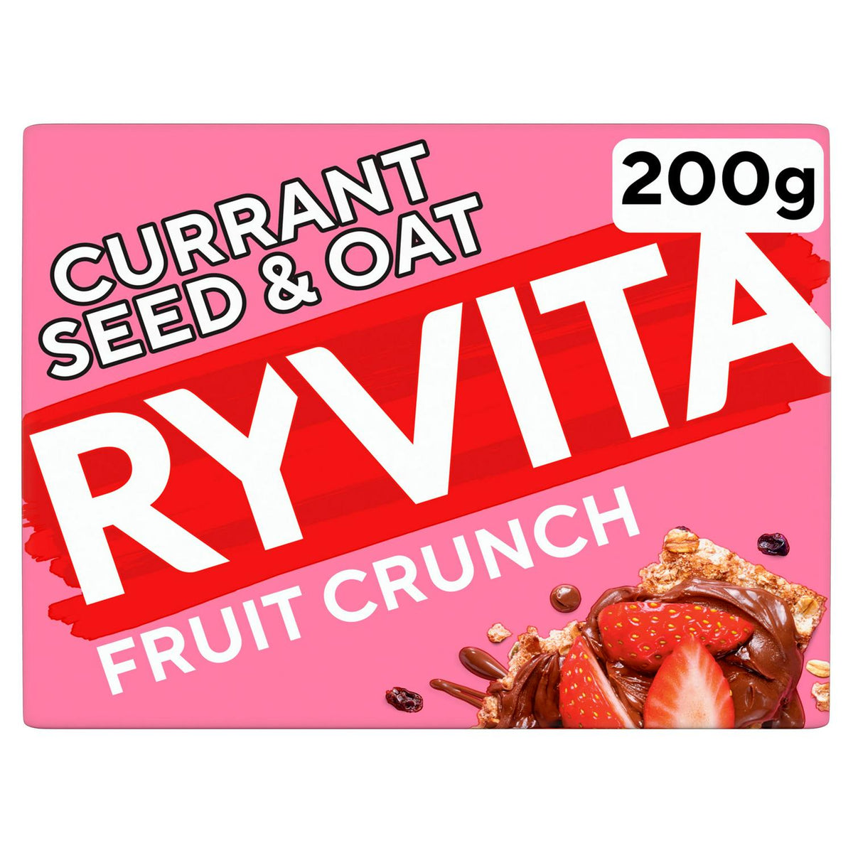 Ryvita Crispbread Fruit Crunch Currant Seed & Oat Crackers 200g