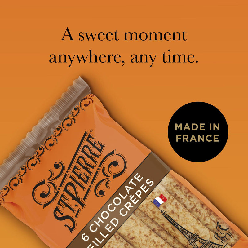 St Pierre Chocolate Filled Crêpes Hazelnut 6 Pack (British brand)